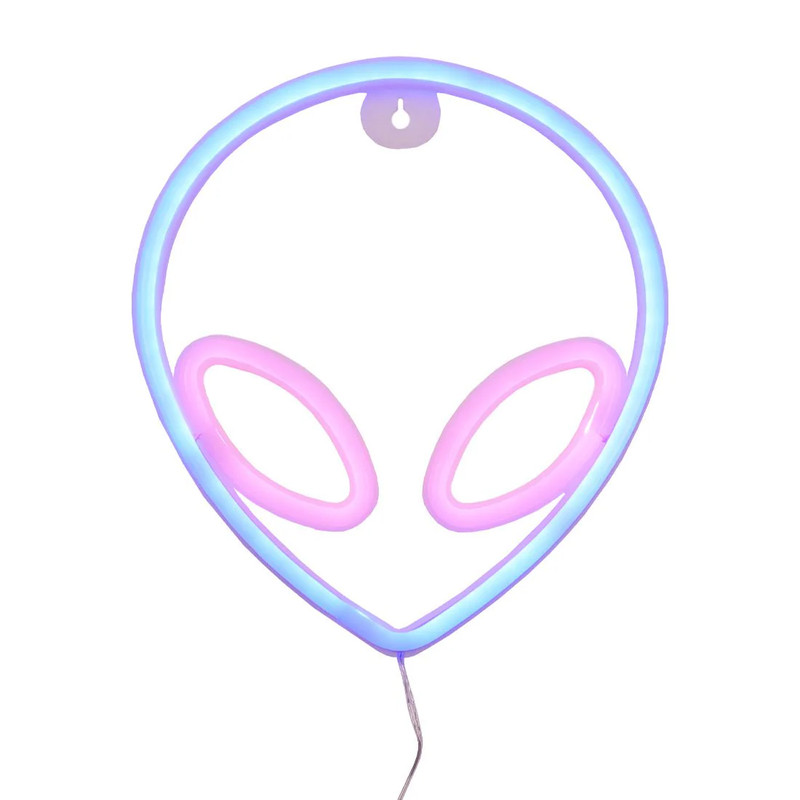 Led Neon Alien Shape - Pink & Blue - إضاءة